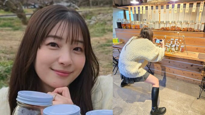 【足立梨花】 「すごい態勢で写真撮ってる」「本気度が素敵です」「かなり気合い入ってますね」 本気の撮影ポーズに反響続々|TBS NEWS DIG