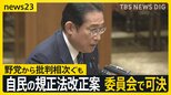 「欠陥だらけ」「国民に対する裏切り」　自民党の規正法改正案、野党から批判相次ぐも委員会で可決　成立へ　裁判では安倍派の“金庫番”が新証言【news23】|TBS NEWS DIG