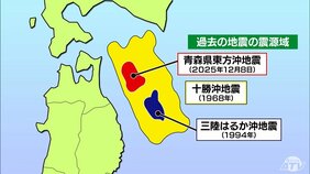青森県東方沖地震から4か月で再び強い地震が…　今だから知りたい　前回の地震のしくみ　過去の地震の震源域と「まだ破壊を起こすポテンシャルを持っている」“ひずみをためた所”とは…　「津波地震」にも警戒促す【専門家にきく】|TBS NEWS DIG