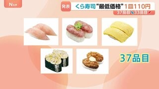 「くら寿司」最低価格115円→110円に値下げ 9月4日から「ねぎまぐろ」など37品目 「サーモン」や「生えび」など33品目は値上げ| TBS CROSS DIG with Bloomberg