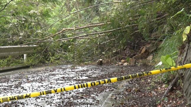 記録的大雨 72時間雨量、久米島で400ミリ超、国頭で350ミリ超 林道で土砂崩れも|TBS NEWS DIG