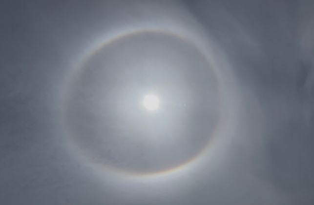 太陽の周りに大きな日暈＝ハロを長野市の上空でキャッチ　これからの天気を「予言」する輪の正体は？ そしてその「予言」とは？|TBS NEWS DIG