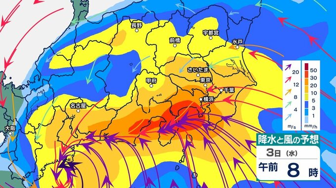 【台風情報】台風6号 3日に関東接近おそれ 線状降水帯発生の可能性も【首都圏の雨・風シミュレーション2日～3日】気象庁の進路予想　東京・神奈川・埼玉・千葉（3日午前0時）　|　鹿児島のニュース｜MBC NEWS｜南日本放送