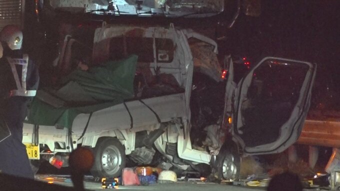 大型トラックと軽トラックが正面衝突　男性１人が死亡　山梨県北杜市の国道20号|TBS NEWS DIG