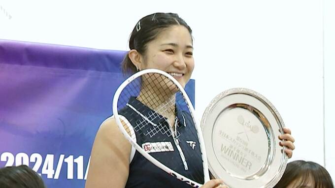 「欲を言えば金メダルを」ロス五輪追加競技「スカッシュ」の全日本選手権で渡邉聡美が圧巻V|TBS NEWS DIG