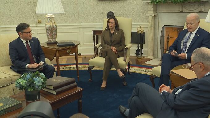 バイデン大統領　ウクライナ支援予算で議会指導部と会談も進展みられず