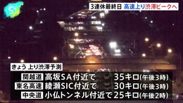 3連休最終日　高速道路上りの渋滞ピーク　最大で35キロの渋滞予測も|TBS NEWS DIG