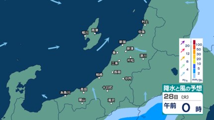 新潟の雨 】25日にかけて雷を伴い非常に激しい雨の所も 佐渡では24日