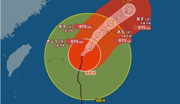 【台風6号（チャンミー）】沖縄本島 暴風域に入る　2日には九州南部、その後は急加速し3日に関東沖へ接近か…大雨・暴風に警戒【風と雨のシミュレーション】　|　富山のニュース｜天気・防災｜チューリップテレビ