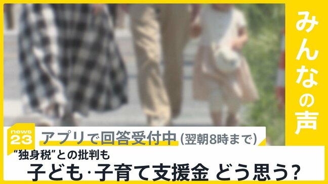 “独身税”だと批判の声も 子ども・子育て支援金 あなたはどう思う?【news23】|TBS NEWS DIG