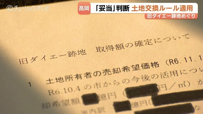 旧ダイエー跡地を鑑定額より1億円高く取得した経緯は？妥当性と判断の根拠を示す公文書　情報公開請求で判明　富山・高岡市|TBS NEWS DIG