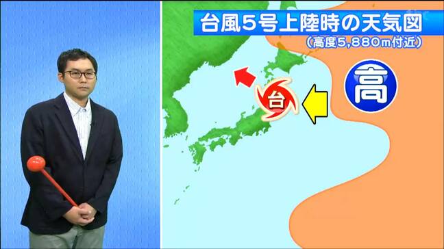 【解説】台風5号は、なぜ異例のルート辿り東北の太平洋側に上陸したのか？　tbc気象台|TBS NEWS DIG