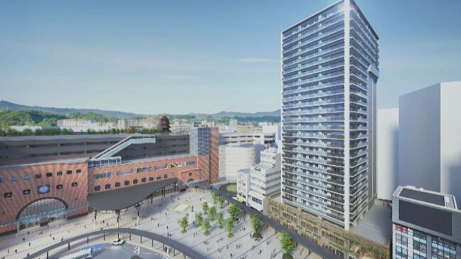 大分県内最高層タワーマンションのモデルルーム公開　2億円超の住戸も、来年9月完成へ|TBS NEWS DIG