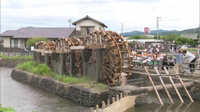 日本最古「三連水車」が今年も稼働　田植えのシーズン迎え豊作願う　福岡県朝倉市|TBS NEWS DIG