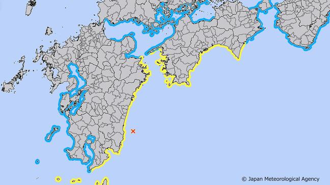 【津波注意報発表中】宮崎県で最大震度6弱の強い地震 マグニチュードは7.1と推定 宮崎県、愛媛県、高知県に津波注意報発表中|TBS NEWS DIG