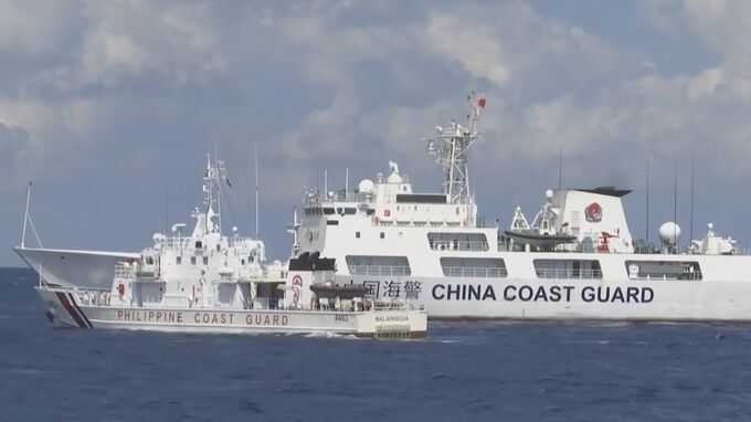 南シナ海で比巡視船と中国海警局の船“ニアミス” 比当局「重大な脅威」　中国「法に則っている」|TBS NEWS DIG