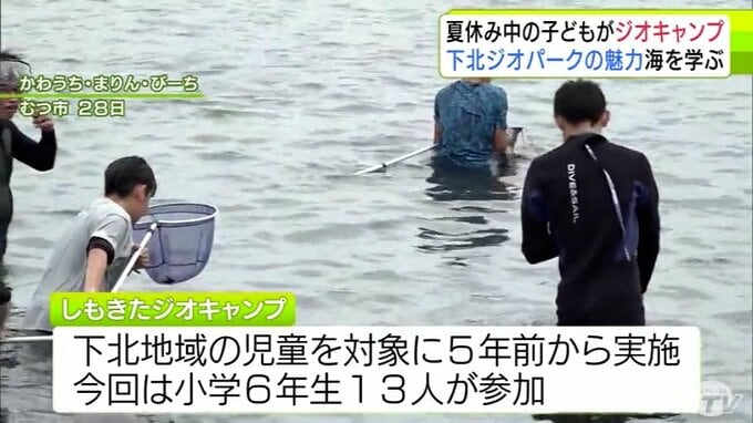 下北ジオパークの魅力の1つ「海」を学ぼう！　夏休み中の子どもたちがジオキャンプ　地元の海の豊かさや生き物について理解深める　青森県|TBS NEWS DIG