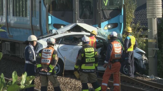「遮断機が下りたあとに踏切内に進入」列車と衝突し乗用車の男性(78)死亡 IRいしかわ鉄道が6時間運転見合わせ　|　石川県のニュース｜MRO北陸放送