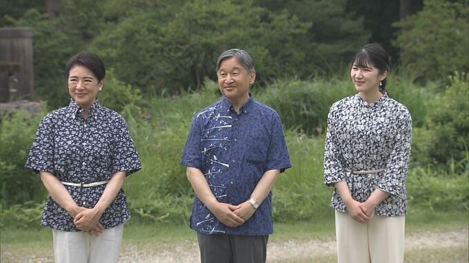 天皇皇后両陛下と愛子さま　那須御用邸で静養　おそろいのかりゆし姿で散策　愛子さまのワールドカップ話も|TBS NEWS DIG