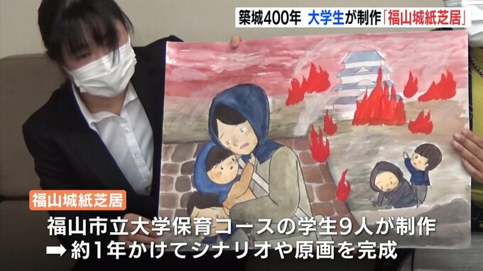 築城400年「福山城紙芝居」を大学生が制作　市内全公立小学校などへ　|　RCC NEWS | 広島ニュース | RCC中国放送