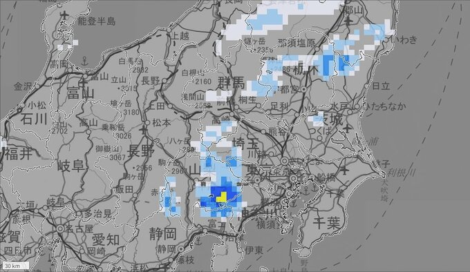 【大雨情報】関東甲信地方では８日昼過ぎから夜遅くにかけて雷を伴った非常に激しい雨が降り大雨となるおそれ【雨と風のシミュレーション】　|　富山のニュース｜天気・防災｜チューリップテレビ