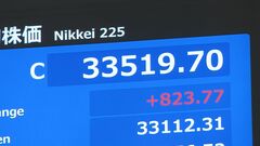 日経平均終値　823円高の3万3519円　今年最大の上げ幅　約2か月ぶりに3万3000円台を回復| TBS CROSS DIG with Bloomberg
