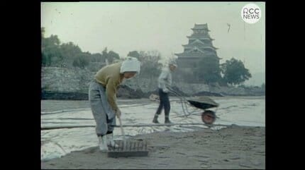 広島城】貴重な“築城中”の映像も 水質浄化作戦でお堀の水を抜いてみた