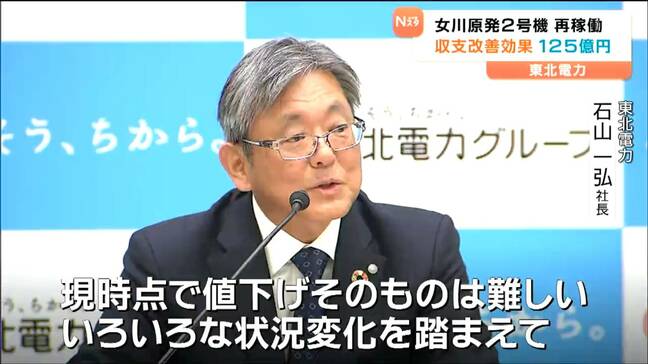 「女川原発再稼働の収支改善効果125億円」東北電力“2期連続黒字”も「電気料金値下げ難しい」　|TBS NEWS DIG