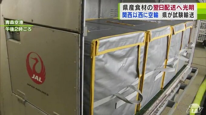 物流の「2024年問題」などで課題となっていた「関西以西」への翌日配送に光明　空輸可能なコンテナ開発で青森県が試験輸送　|　青森のニュース│ATV NEWS│青森テレビ