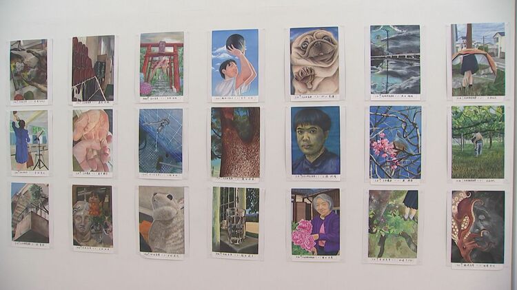 子どもたちが描いた力作1012点を展示 高山辰雄賞ジュニア美術展始まる