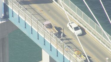 尾道大橋の上で軽乗用車とトラックが正面衝突 2人けが 一時通行止め Tbs News Dig フォトギャラリー