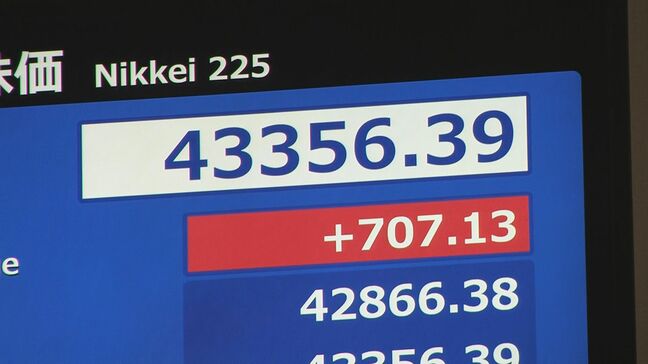 日経平均株価が一時700円以上値上がり|TBS NEWS DIG