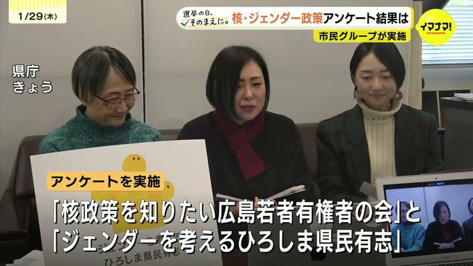 「有権者の声 聞くつもりがあるのか問いたい」“核やジェンダー政策”に関するアンケート結果を発表　候補者に対し“非核三原則”や“選択的夫婦別姓”などについて質問　市民グループが実施　広島|TBS NEWS DIG