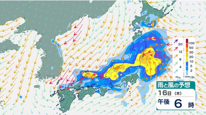 【大雨警戒】きょう16日(木)と週末18日(土)は大雨に警戒　最新の雨風シミュレーション|TBS NEWS DIG