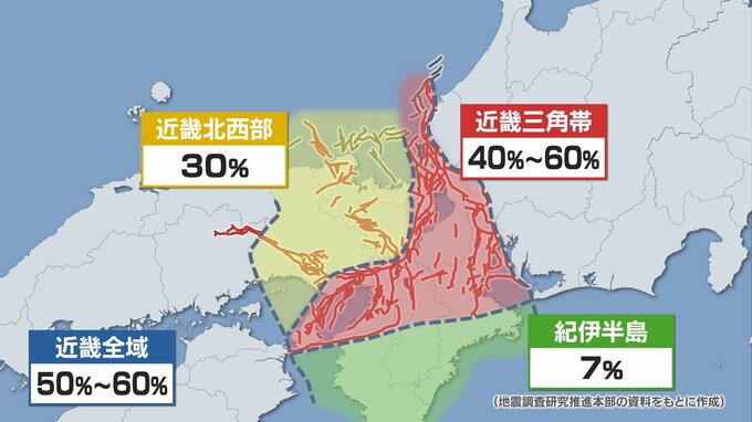 近畿の“エリア別地震リスク”初公表 30年以内のM6.8以上発生確率は「50～60%」に  六甲・淡路島断層帯は『Sランク』に格上げ　南海トラフだけじゃない「足元に潜むリスク」【活断層リスク最新評価】|TBS NEWS DIG