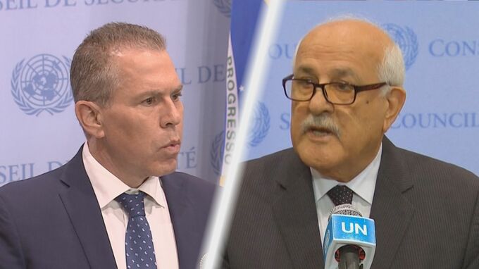 イスラエルとパレスチナ双方国連大使が記者会見　互いを非難|TBS NEWS DIG