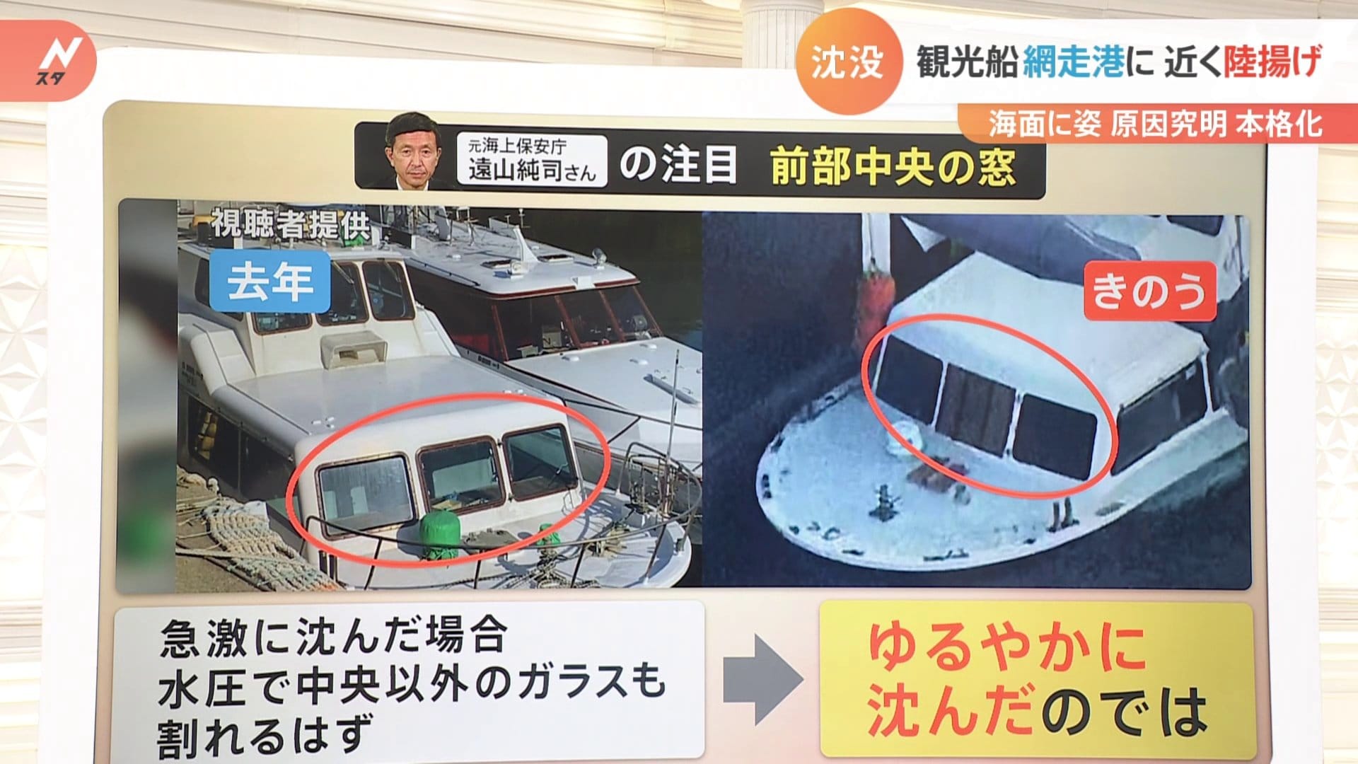 事故の原因究明の手がかりは 船体の下部 傷や穴に割れた窓まで 今後のポイントを解説 知床観光船沈没事故 Tbs News Dig