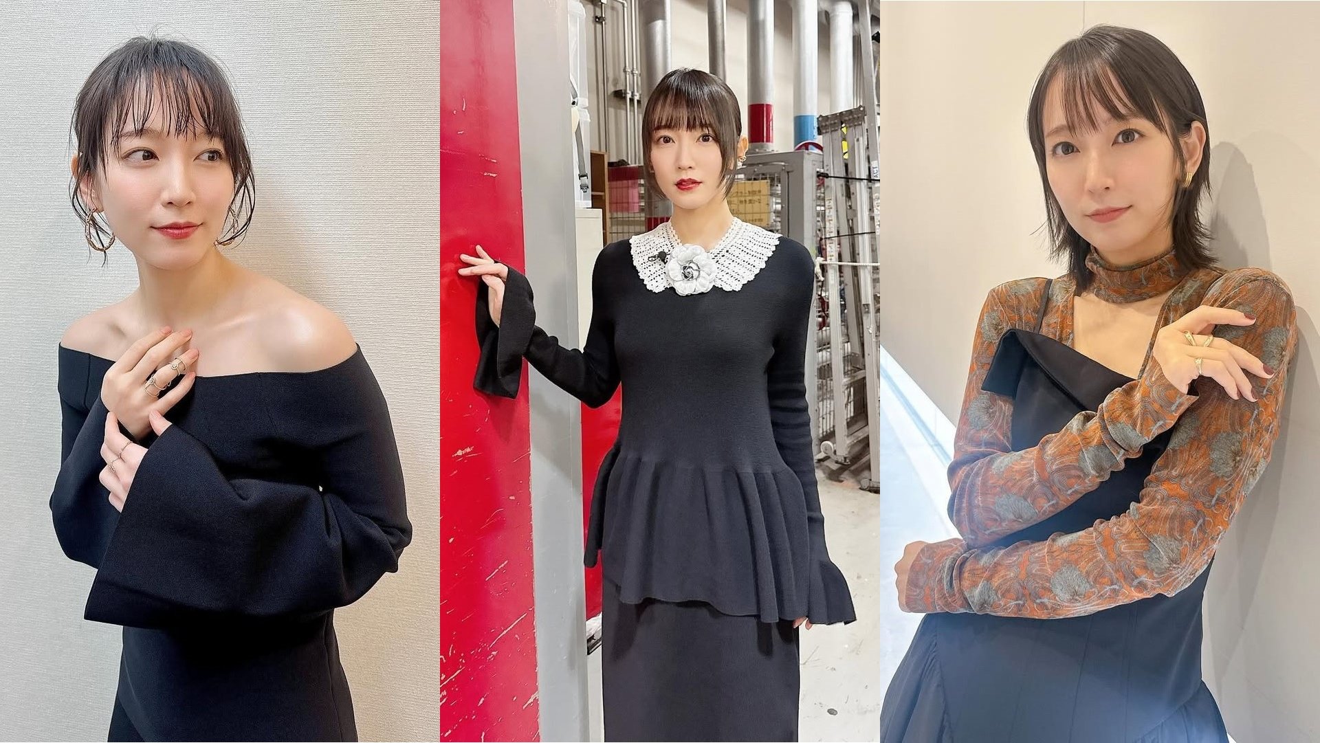 ♡吉岡里帆さん着用♡モチーフレースオフショルプリーツブラウス♡ 吉岡里帆さん着用の人気春アイテムが追加入荷!!お手本にしたい着こなし