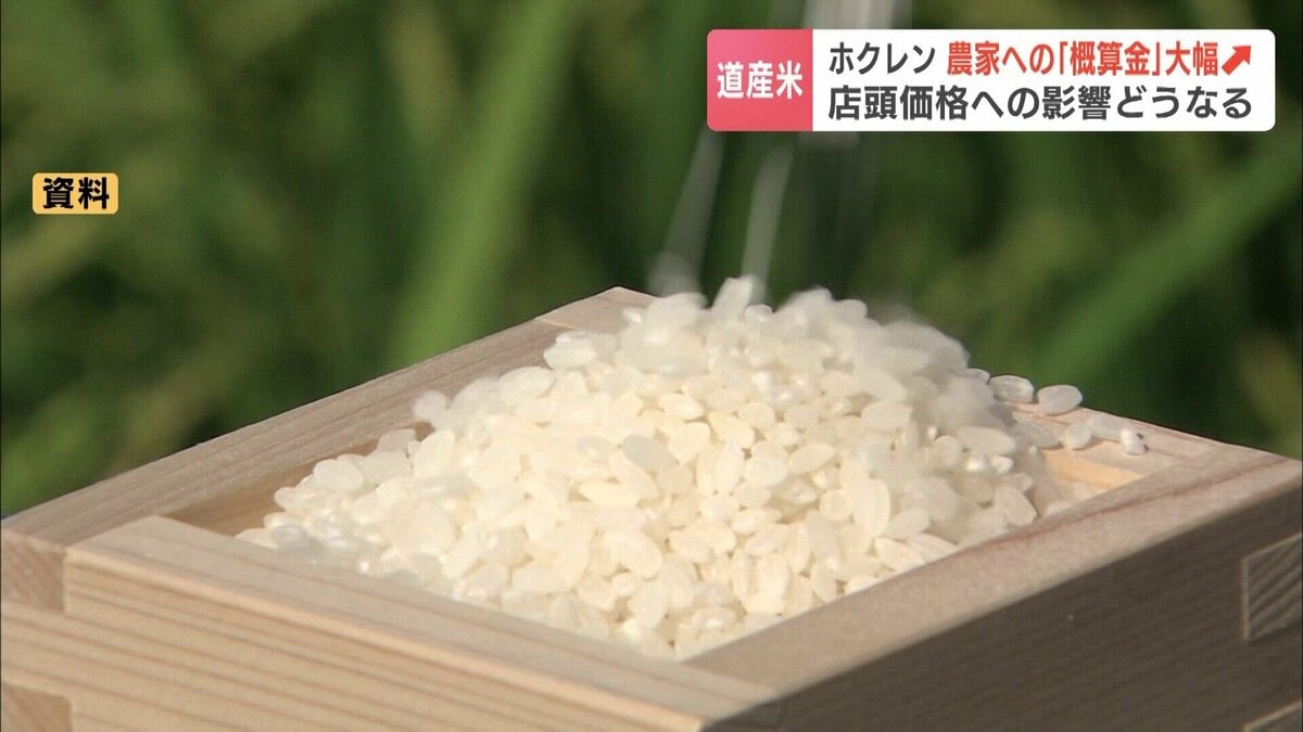 ホクレンがコメ農家に支払う概算金を前年比7割以上アップ 玄米60キロ