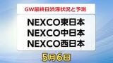 【GW交通情報・高速道路】ゴールデンウィーク最終日の混雑状況と午後からの主な混雑予想（6日午後5時半現在）|TBS NEWS DIG