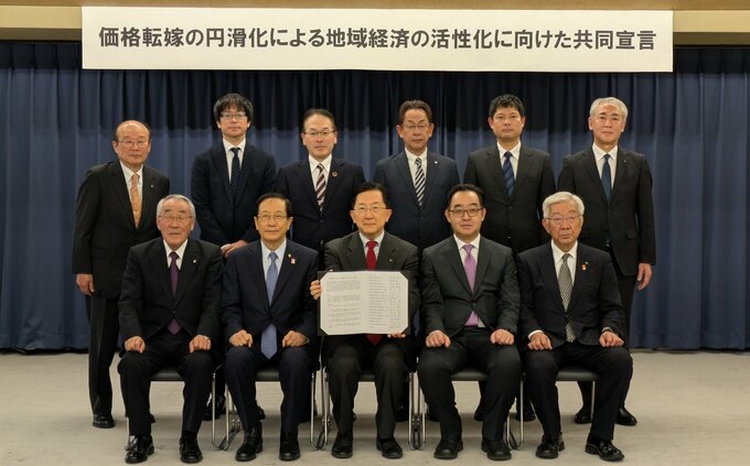 適切な価格転嫁へ　共同宣言の更新署名式　新たに県銀行協会など6団体が参加　盛岡市|TBS NEWS DIG