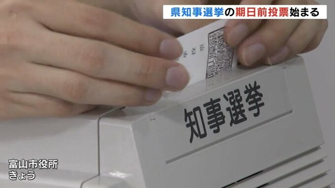 富山県知事選の期日前投票はじまる 同日選の衆院選の期日前投票は16日から　|　富山のニュース｜天気・防災｜チューリップテレビ