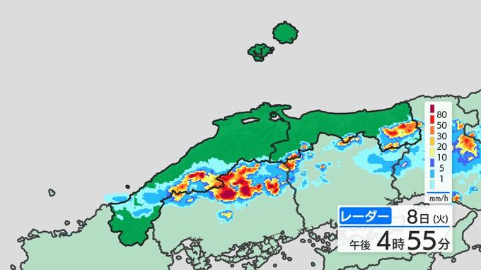 【速報】広島県と島根県に「記録的短時間大雨情報」相次ぐ　島根県邑南町付近で1時間に約110ミリの猛烈な雨　災害警戒　広島県北広島町でも約110ミリ「記録的短時間大雨情報」相次ぐ|TBS NEWS DIG