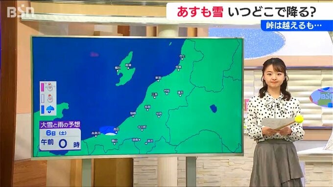 「雪は峠を越えたとみられるが…」5日の新潟県内の雪はいつどこで　|　新潟のニュース・天気｜BSN NEWS｜BSN新潟放送