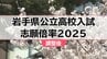岩手県公立高校入試志願倍率2025（調整後）　|　IBC NEWS | IBC岩手放送
