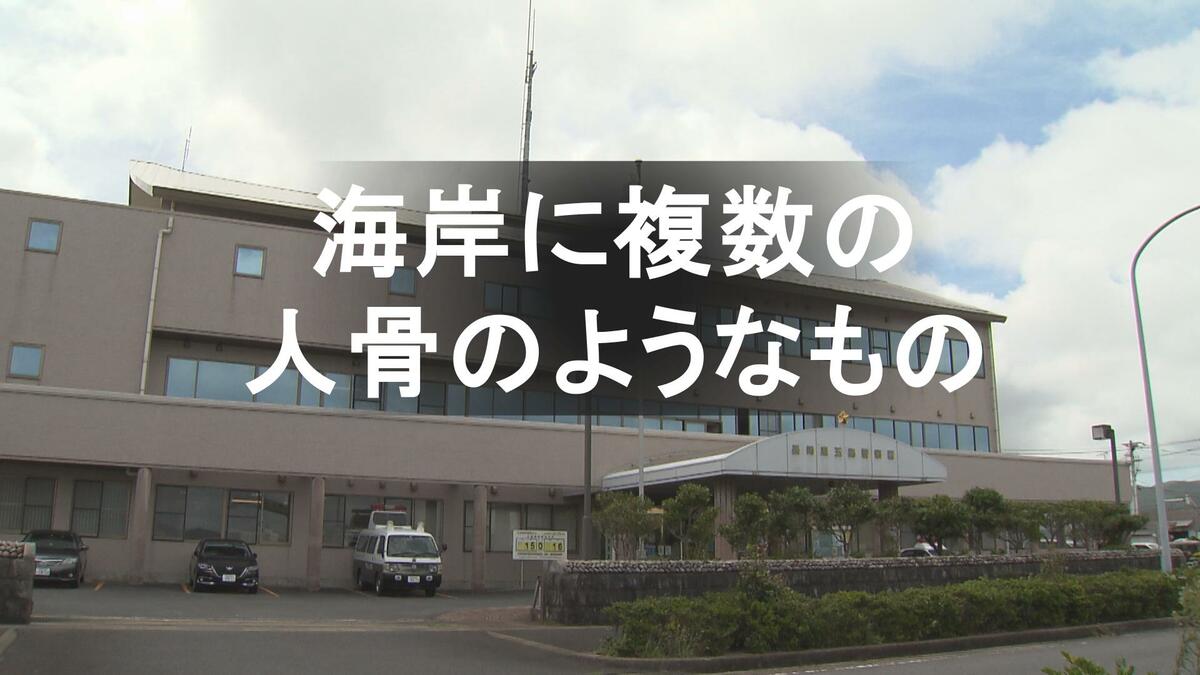 海岸に複数の人骨のようなもの「人間の下半身の骨の一部のように見える」