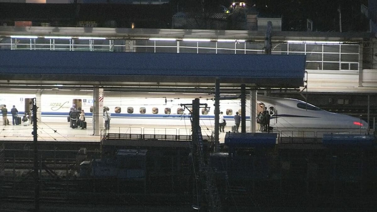 【速報】東海道新幹線 豊橋～小田原 上り線で運転見合わせ（1日午後6時55分現在）