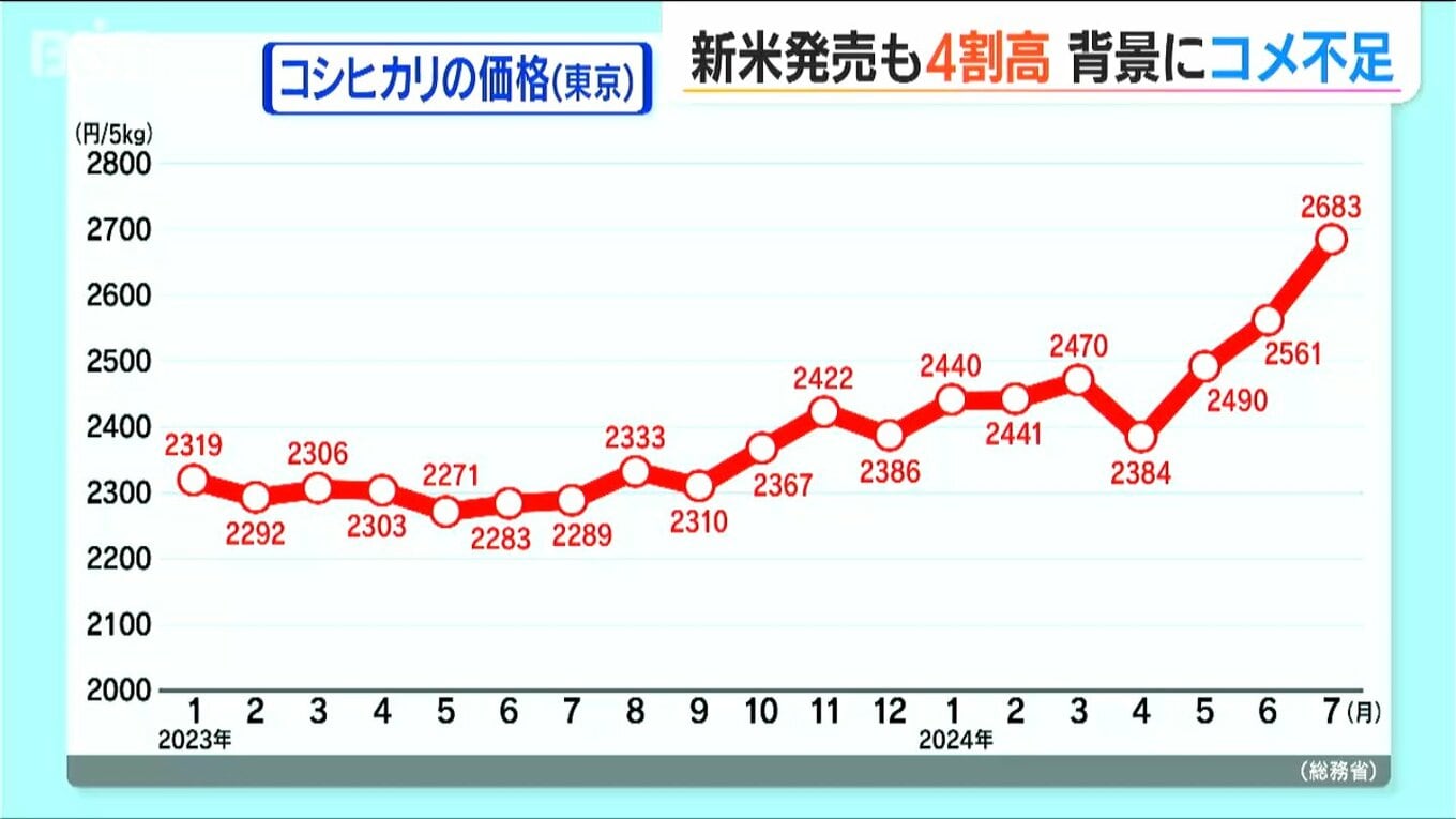 米不足で価格高騰『令和の米騒動』 極早生品種が今年は4割高「去年の猛暑」も背景に産地でもコメが無い！ | TBS NEWS DIG (2ページ)