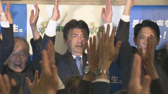 【長崎・参院選】自民・古賀友一郎氏が“万歳” 一問一答「大変厳しい選挙戦だった」|TBS NEWS DIG