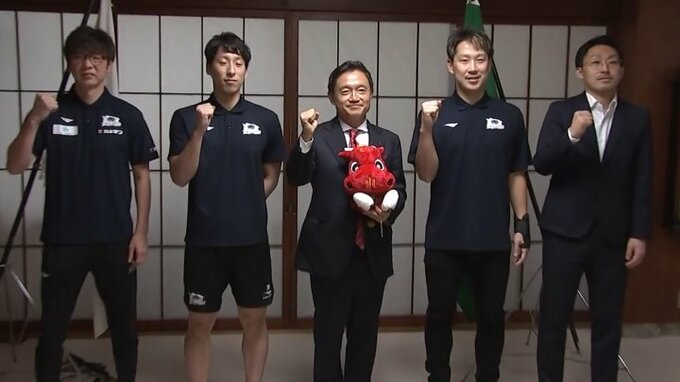B2での戦いがいよいよスタート　岩手ビッグブルズ　盛岡市役所で活躍誓う　10月7日に青森ワッツと開幕戦|TBS NEWS DIG
